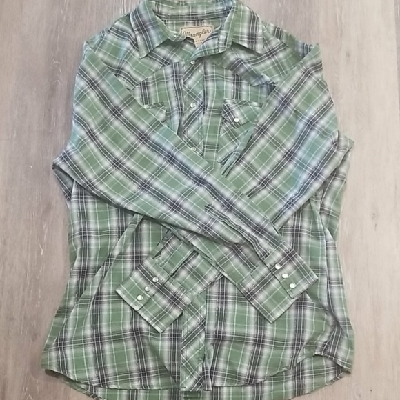 Wrangler Other - Wrangler Pearl Snap Shirt Size Large
